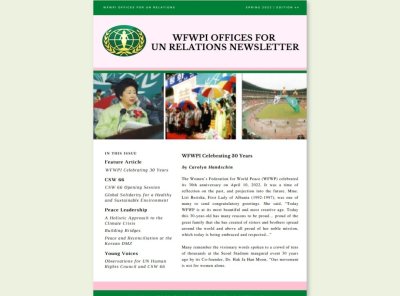 UN | 2022년 WFWP 유엔 뉴스레터 #44